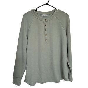 2/$20 Green Henley Long Sleeve Shirt